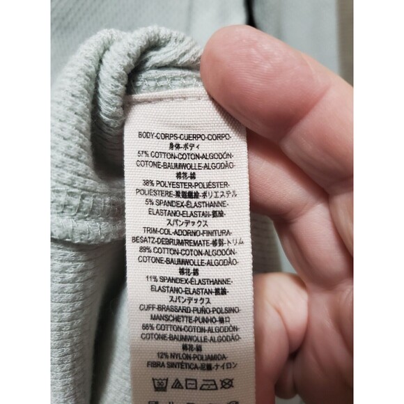 Free People Light Gray Long Sleeve Blouse NWOT - Picture 6 of 7